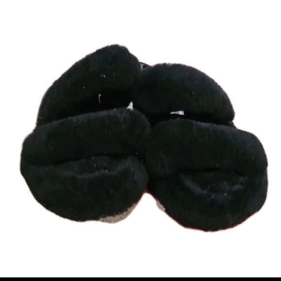 Ugg Womens Black Oh Yeah Shearling Warm Indoor Outdoor Fuzzy Sandals 8 main image 6